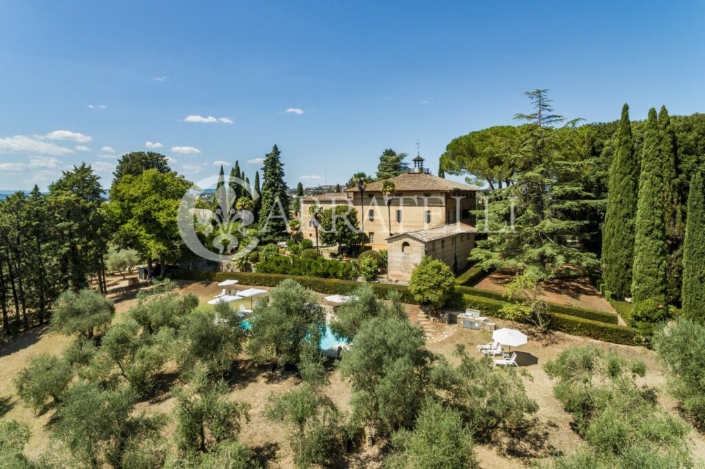 Castle with farm near Siena