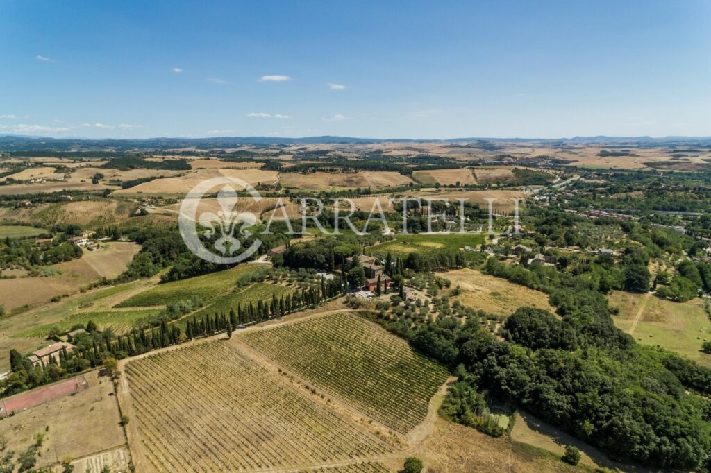 Castle with farm near Siena