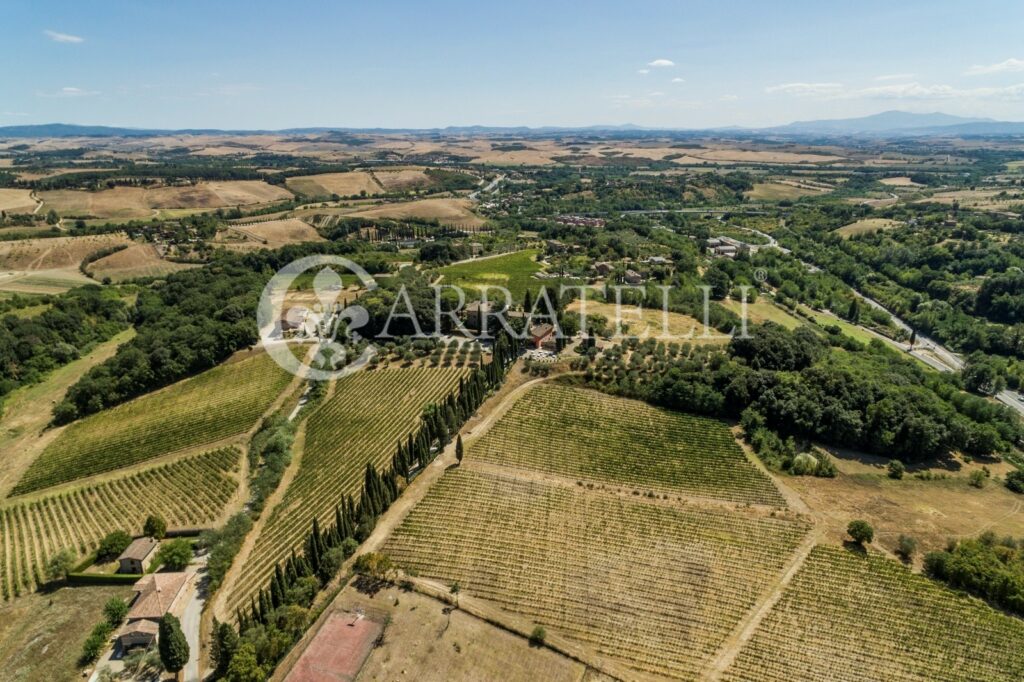 Castle with farm near Siena