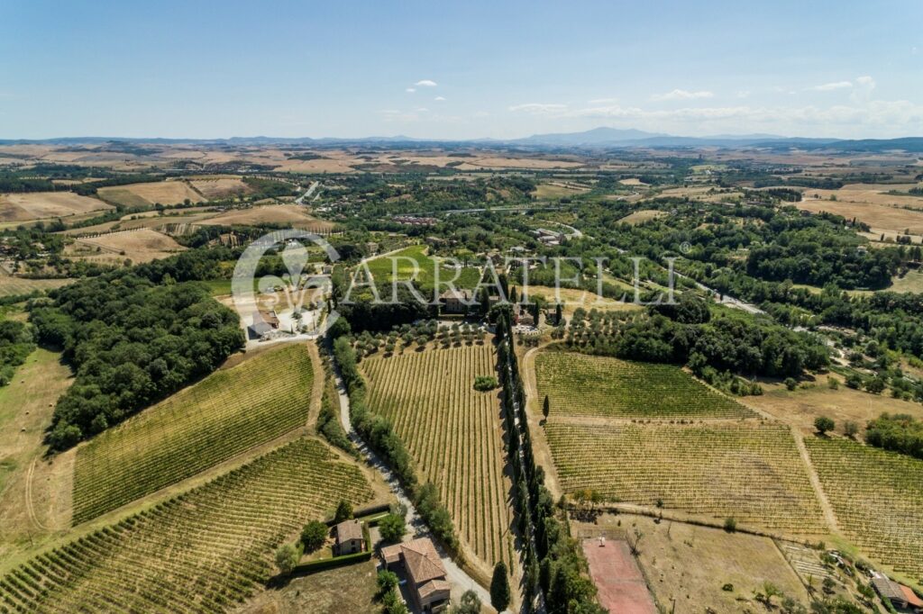 Castle with farm near Siena