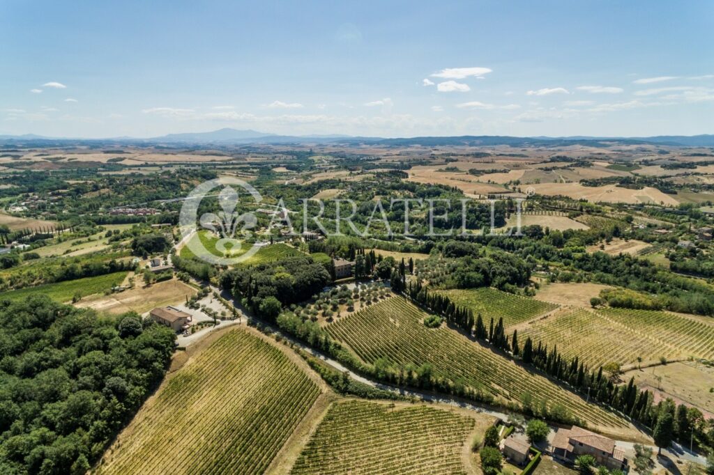 Castle with farm near Siena