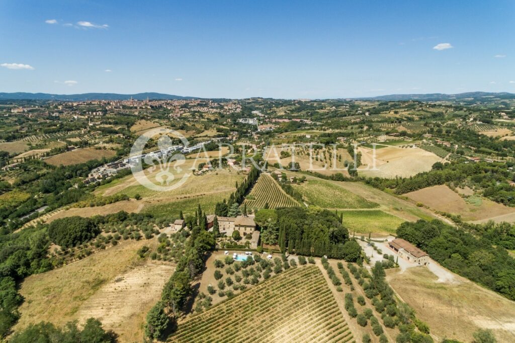 Castle with farm near Siena