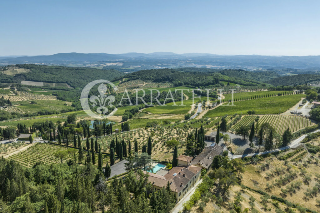 Azienda vitivinicola e olearia con parco e piscina