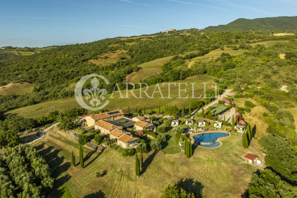 Cinigiano magnificent mansion with pool and land