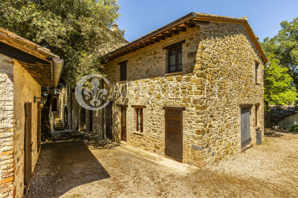 Marsciano, hamlet with castle, pools and land