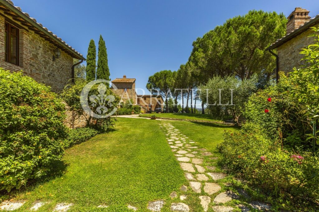 Marsciano, hamlet with castle, pools and land